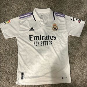 Addidas Real Madrid jersey with collar